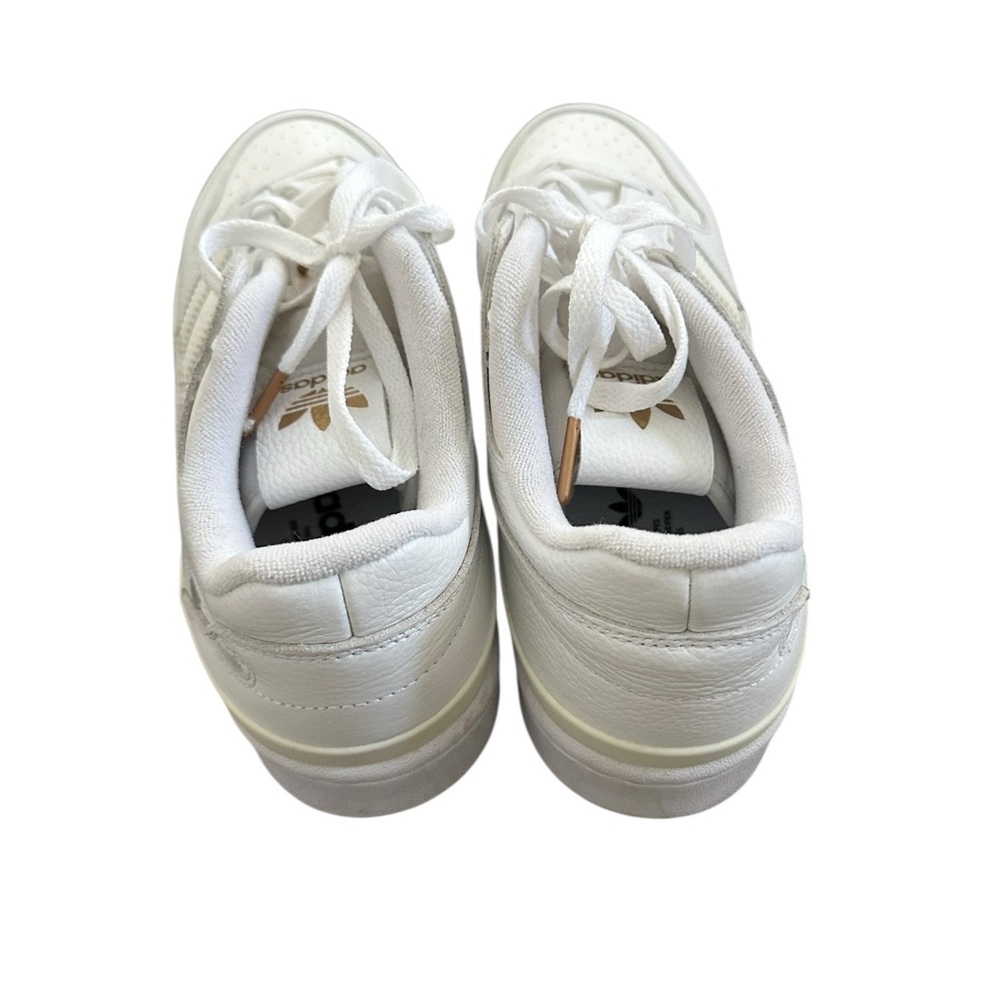 Adidas Forum Low White Gold tumbled leather sneakers size 10.5 women - Picture 5 of 12